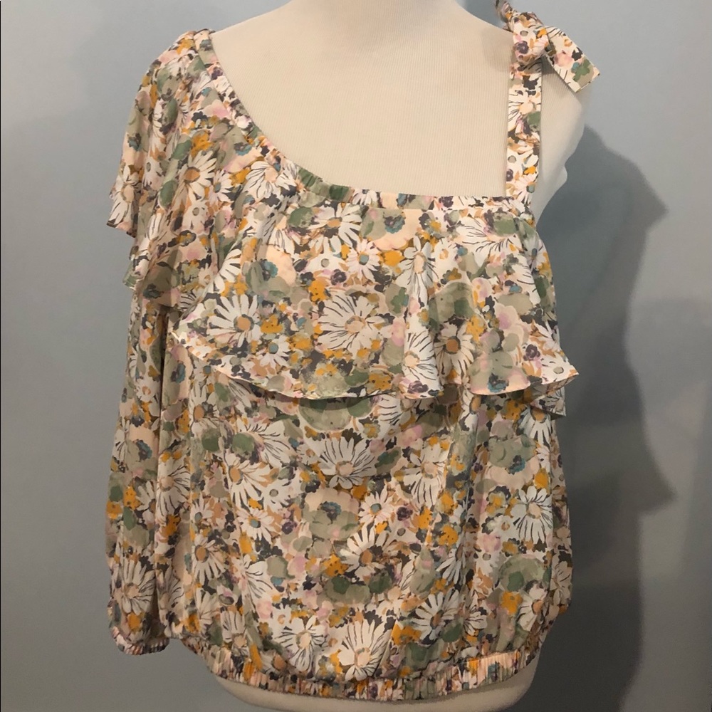 LC Lauren Conrad floral blouse